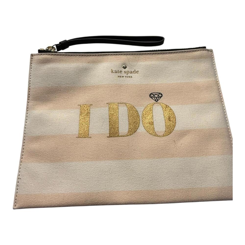 Kate Spade New York “I Do” & “I Did!” Bridal Canvas Zippered Pouch Set